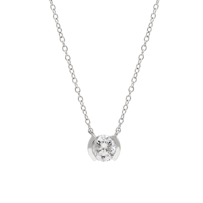 14kt White Gold 1.07ct Lab Created Pendant