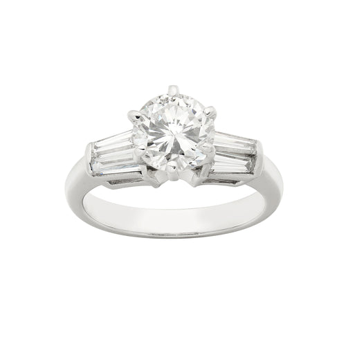 1.48ctw Platinum White Gold Engagement Ring