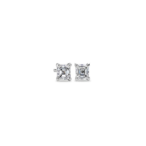 2ctw Asscher Cut Diamond Studs