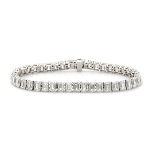 15.13cts Emerald Cut Tennis Bracelet