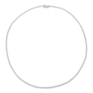 7.25 Carats 14kt White Gold Diamond Tennis Necklace