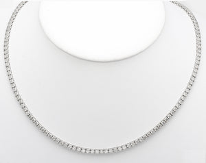 14kt White Gold Tennis Necklace 12.15ctw