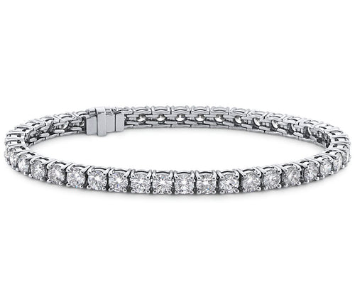 15.33 Carats 18kt White Gold Diamond Tennis Bracelet