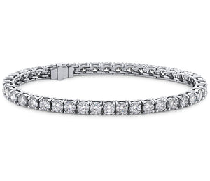 15.33 Carats 18kt White Gold Diamond Tennis Bracelet