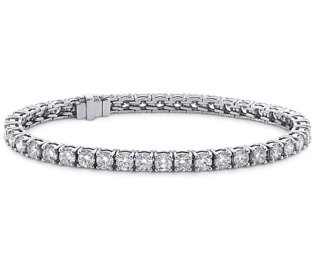15.33 Carats 18kt White Gold Diamond Tennis Bracelet
