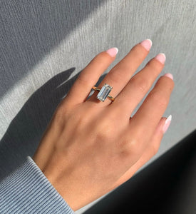 2.20ct Emerald Cut Engagement Ring