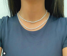 Load image into Gallery viewer, 10.42 Carats 14kt White Gold Diamond Tennis Necklace
