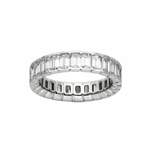2.60cts Emerald Cut Eternity Band