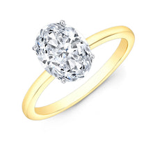 Load image into Gallery viewer, 3.01 carat Oval Lab Grown Solitaire Ring