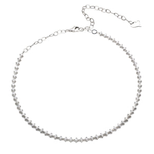 2.13 Carats 14kt White Gold Diamond Tennis Choker