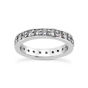 Channel and Prong Set Diamond Eternity Band 1.80 Carats