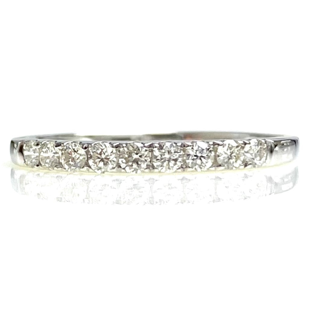 14kt White Gold Diamond Stackable Ring .27cts