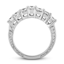 Load image into Gallery viewer, Seven Princess Cut Antique Style Diamond Band 1.19Carats