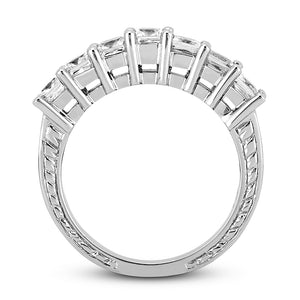 Seven Princess Cut Antique Style Diamond Band 1.19Carats