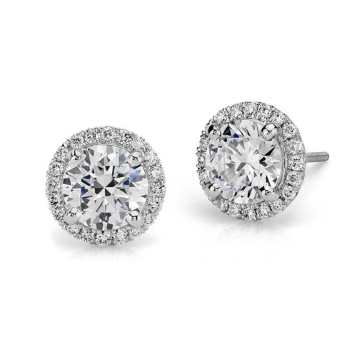 Halo Diamond 1.40 Carats Studs