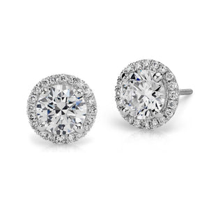 Halo Diamond 1.40 Carats Studs