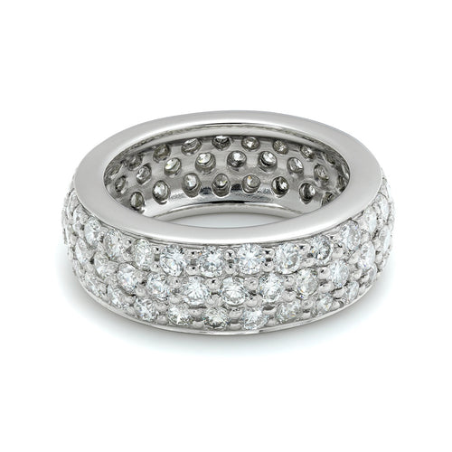 Three Row Diamond Eternity Band 1.75 Carats