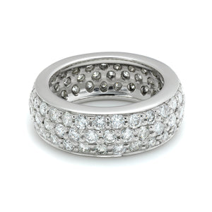 Three Row Diamond Eternity Band 1.75 Carats